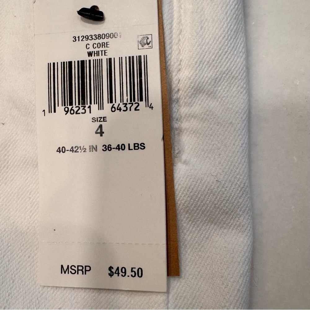 NWT Polo Ralph Lauren Girls White Denim Shorts Raw Hem, adjustable waist Size 4 - Picture 4 of 12